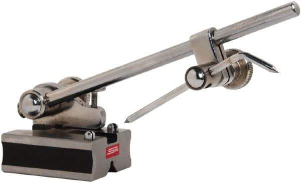 SPI - 2 Spindle, 4 and 7 Inch Spindle Length, Surface Gage - 2-1/4 Inch Long x 1-5/8 Inch Wide Base, 7/8 Inch Overall Height - Industrial Tool & Supply