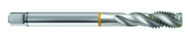 1/4-28 2B 3-Flute Cobalt Yellow Ring Semi-Bottoming 40 degree Spiral Flute Tap-Bright - Industrial Tool & Supply