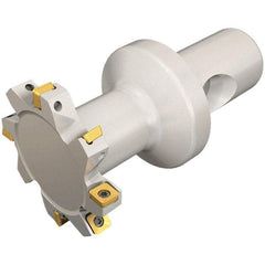 Iscar - Shank Connection, 8mm Cutting Width, 18.9mm Depth of Cut, 63mm Cutter Diam, 10 Tooth Indexable Slotting Cutter - FDN-CF4 Toolholder, Q/XOMT Insert, Right Hand Cutting Direction - Industrial Tool & Supply