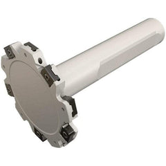 Iscar - Shank Connection, 0.157" Cutting Width, 21.4mm Depth of Cut, 63mm Cutter Diam, 10 Tooth Indexable Slotting Cutter - 0.787" Shank Diam, ETS-LN08 Toolholder, LNET Insert, Right Hand Cutting Direction - Industrial Tool & Supply