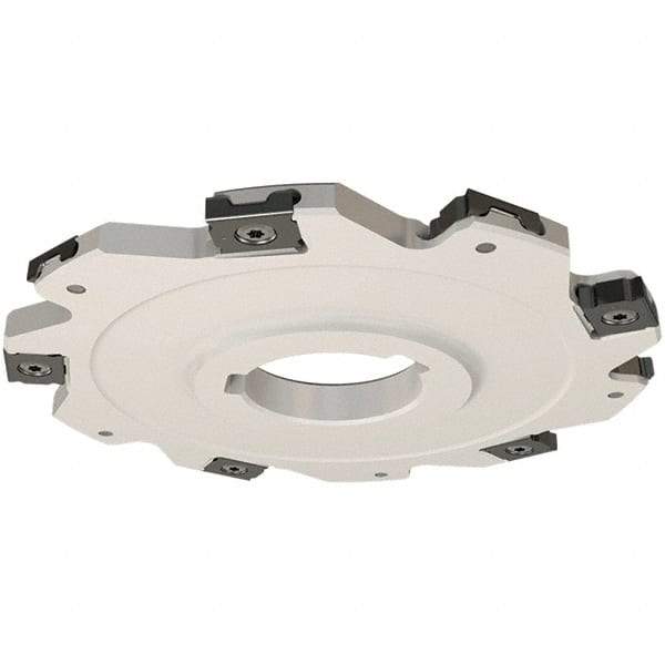 Iscar - Arbor Hole Connection, 0.197" Cutting Width, 26.5mm Depth of Cut, 100mm Cutter Diam, 27mm Hole Diam, 12 Tooth Indexable Slotting Cutter - SDN Toolholder, LNET Insert, Right Hand Cutting Direction - Industrial Tool & Supply