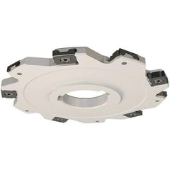 Iscar - Arbor Hole Connection, 0.197" Cutting Width, 26.5mm Depth of Cut, 100mm Cutter Diam, 27mm Hole Diam, 12 Tooth Indexable Slotting Cutter - SDN Toolholder, LNET Insert, Right Hand Cutting Direction - Industrial Tool & Supply