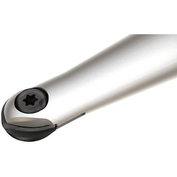 Iscar - 3/8" Cut Diam, 3/8" Shank Diam, 3-1/2" OAL, Indexable Ball Nose End Mill - 1" Head Length, Straight Shank, HCM D.38 Toolholder, HBR-QF, HCR Insert - Industrial Tool & Supply