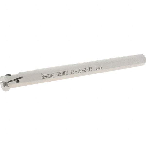 Iscar - 15mm Min Bore Diam, 150mm OAL, 12mm Shank Diam, GEHI Indexable Boring Bar - 6mm Max Bore Depth, GEPI Insert, Clamp Holding Method - Industrial Tool & Supply