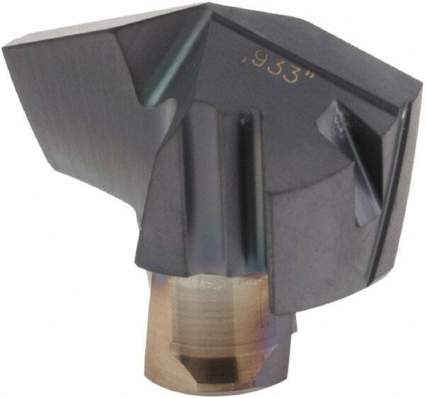 Iscar - Series ICM, 0.933" Diam Grade IC908 140° Replaceable Drill Tip - Carbide, TiAlN Finish, 23 Seat Size, Through Coolant - Industrial Tool & Supply