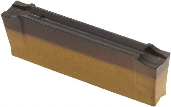 Iscar - DGN F IC5400 Grade, 0.122" Cutting Width, Carbide Cutoff Insert - Neutral Lead Angle, 0.008" Cnr Rad, TiCN/Al2O3/TiN Coated, Double End - Industrial Tool & Supply