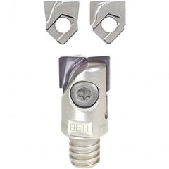 Iscar - 16mm Cut Diam, 25mm OAL, Indexable Square Shoulder End Mill - H.. QF Inserts, T10 Modular Connection, Series BallPlus, Multimaster - Industrial Tool & Supply