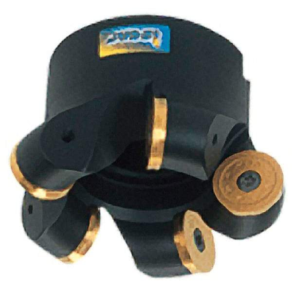 Iscar - 50mm Cut Diam, 8mm Max Depth, 22mm Arbor Hole, 4 Inserts, RC.W Insert Style, Indexable Copy Face Mill - FR Cutter Style, 54mm High, Series RoundMill - Industrial Tool & Supply
