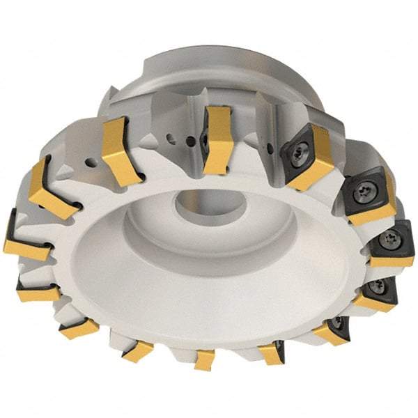Iscar - 160mm Cut Diam, 40mm Arbor Hole, 9mm Max Depth of Cut, 88° Indexable Chamfer & Angle Face Mill - 10 Inserts, OXMT 0507\xB6S890 SNMU 1305 Insert, Right Hand Cut, 10 Flutes, Through Coolant, Series Helido - Industrial Tool & Supply