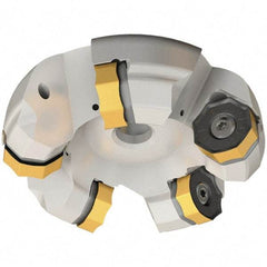 Iscar - 274.5mm Cut Diam, 60mm Arbor Hole, 7mm Max Depth of Cut, 45° Indexable Chamfer & Angle Face Mill - 12 Inserts, ONMU 1008\xB6S845 SNMU 2608 Insert, Right Hand Cut, 12 Flutes, Series Helido - Industrial Tool & Supply