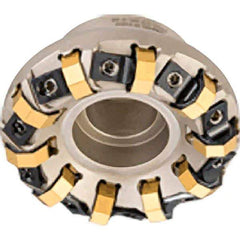 Iscar - 3.41" Cut Diam, 1" Arbor Hole, 0.138" Max Depth of Cut, 45° Indexable Chamfer & Angle Face Mill - 12 Inserts, ON.U 05\xB6S845 SN.U 13 Insert, Right Hand Cut, 12 Flutes, Series Helido - Industrial Tool & Supply