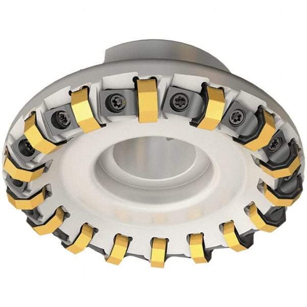 Iscar - 73.4mm Cut Diam, 22mm Arbor Hole, 3.5mm Max Depth of Cut, 45° Indexable Chamfer & Angle Face Mill - 10 Inserts, ON.U 05\xB6S845 SN.U 13 Insert, Right Hand Cut, 10 Flutes, Series Helido - Industrial Tool & Supply