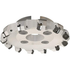 Iscar - 264.8mm Cut Diam, 60mm Arbor Hole, 7.15mm Max Depth of Cut, 45° Indexable Chamfer & Angle Face Mill - 15 Inserts, S845 SX.U 16.. Insert, Right Hand Cut, 15 Flutes, Series Helido - Industrial Tool & Supply
