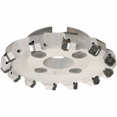 Iscar - 174.8mm Cut Diam, 40mm Arbor Hole, 7.15mm Max Depth of Cut, 45° Indexable Chamfer & Angle Face Mill - 10 Inserts, S845 SX.U 16.. Insert, Right Hand Cut, 10 Flutes, Series Helido - Industrial Tool & Supply