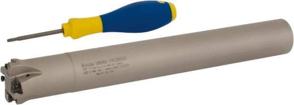 Iscar - 1-1/2" Cut Diam, 0.118" Max Depth of Cut, 1-1/4" Shank Diam, Indexable Plunge End Mill - Straight Shank, HTP LNHT 1006 Insert Style, HTP-LN10 Toolholder Style, Through Coolant, Series TangPlunge - Industrial Tool & Supply