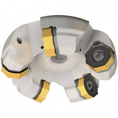 Iscar - 184.5mm Cut Diam, 40mm Arbor Hole, 7mm Max Depth of Cut, 45° Indexable Chamfer & Angle Face Mill - 8 Inserts, ONMU 1008\xB6S845 SNMU 2608 Insert, Right Hand Cut, 8 Flutes, Series Helido - Industrial Tool & Supply