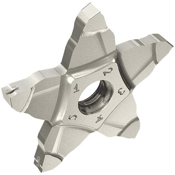 Iscar - PENTA34N300 J IC908 Grade, 3mm Cutting Width, Carbide Cutoff Insert - Neutral Lead Angle, TiAlN Coated, Other End - Industrial Tool & Supply