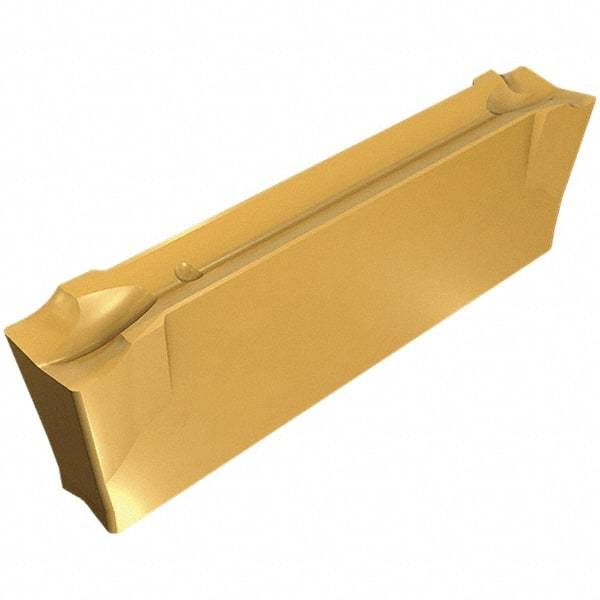 Iscar - DGN JT IC808 Grade, 0.0866" Cutting Width, Carbide Cutoff Insert - Neutral Lead Angle, 0.008" Cnr Rad, TiAlN Coated, Double End - Industrial Tool & Supply