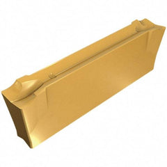 Iscar - DGN JT IC808 Grade, 0.0866" Cutting Width, Carbide Cutoff Insert - Neutral Lead Angle, 0.008" Cnr Rad, TiAlN Coated, Double End - Industrial Tool & Supply