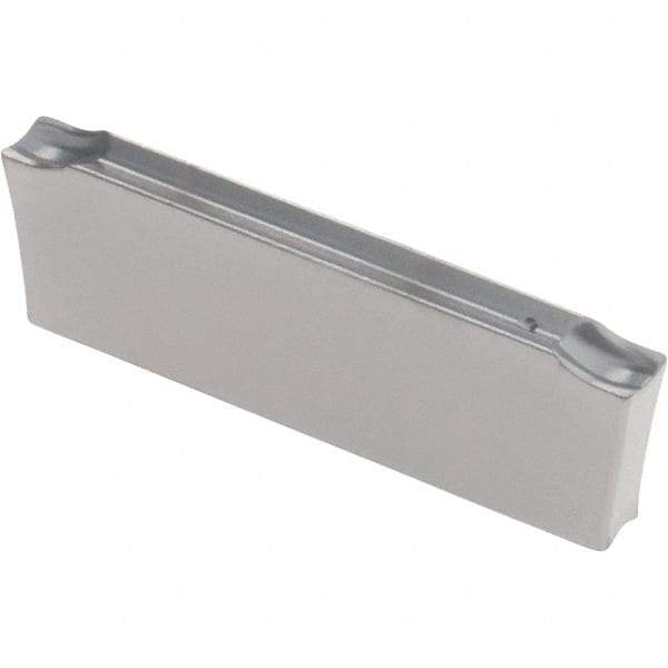 Iscar - DGN F IC908 Grade, 0.0866" Cutting Width, Carbide Cutoff Insert - Neutral Lead Angle, 0.008" Cnr Rad, TiAlN Coated, Double End - Industrial Tool & Supply