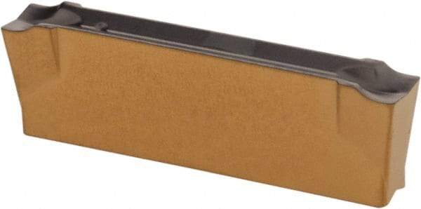 Iscar - DGN3102 J IC830 Grade, 0.122" Cutting Width, Carbide Cutoff Insert - 0° Neutral Lead Angle, 0.008" Cnr Rad, TiAlN Coated, Double End - Industrial Tool & Supply