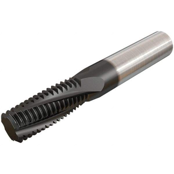 Iscar - G1-11 BSP, 0.6299" Cutting Diam, 4 Flute, Solid Carbide Helical Flute Thread Mill - Internal/External Thread, 1-1/2" LOC, 105mm OAL, 16mm Shank Diam - Industrial Tool & Supply