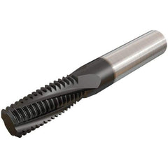 Iscar - G1-11 BSP, 0.6299" Cutting Diam, 4 Flute, Solid Carbide Helical Flute Thread Mill - Internal/External Thread, 1-1/2" LOC, 105mm OAL, 16mm Shank Diam - Industrial Tool & Supply