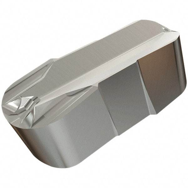 Iscar - 400200GIF E Grade IC808, 4mm Cutting Width Carbide Grooving Insert - 2mm Max Depth of Cut, Neutral, 2mm Corner Radius, TiAlN Finish - Industrial Tool & Supply