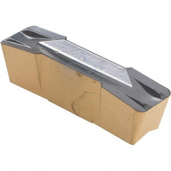 Iscar - 800120GIF E Grade IC830, 8mm Cutting Width Carbide Grooving Insert - 4.8mm Max Depth of Cut, Neutral, 1.2mm Corner Radius, TiAlN Finish - Industrial Tool & Supply