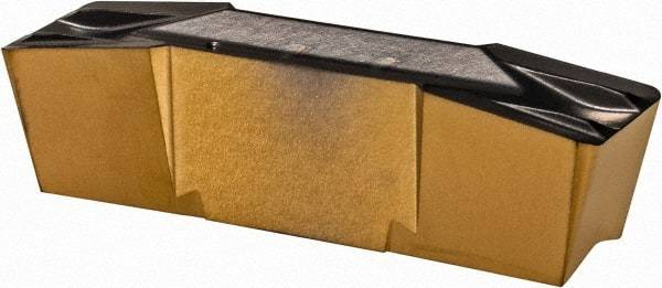 Iscar - 800080GIF E Grade IC830, 8mm Cutting Width Carbide Grooving Insert - 4.8mm Max Depth of Cut, Neutral, 0.8mm Corner Radius, TiAlN Finish - Industrial Tool & Supply