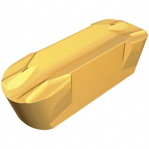 Iscar - 1000E500GIF E Grade IC8250, 10mm Cutting Width Carbide Grooving Insert - 5mm Max Depth of Cut, Neutral, 5mm Corner Radius, TiCN/Al2O3/TiN Finish - Industrial Tool & Supply