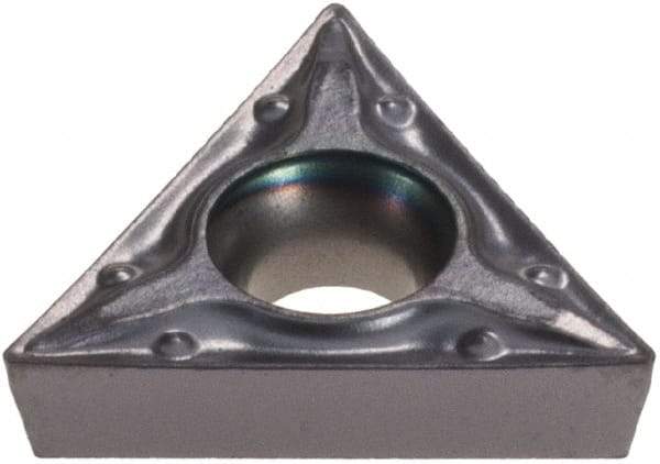 Iscar - TCMT2-0 PF Grade IC907 Carbide Turning Insert - TiAlN Finish, 60° Triangle, 1/4" Inscr Circle, 3/32" Thick, 0.008" Corner Radius - Industrial Tool & Supply