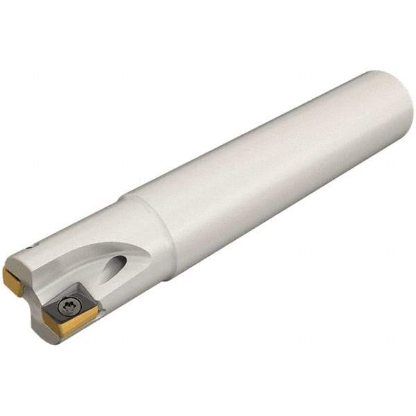 Iscar - 32mm Cut Diam, 8mm Max Depth of Cut, 32mm Shank Diam, 110mm OAL, Indexable Square Shoulder Helical End Mill - H490 ANKX 09.. Inserts, Weldon Shank, 90° Lead Angle, Through Coolant, Series Helido - Industrial Tool & Supply