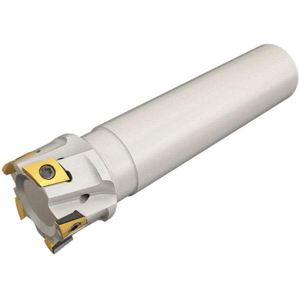 Iscar - 25mm Cut Diam, 10mm Max Depth of Cut, 25mm Shank Diam, 120mm OAL, Indexable Square Shoulder End Mill - T290 LN.T 1004 Inserts, Cylindrical Shank, 90° Lead Angle, Through Coolant, Series SumoMill - Industrial Tool & Supply