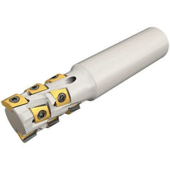 Iscar - 16mm Cut Diam, 24mm Max Depth of Cut, 16mm Shank Diam, 80mm OAL, Indexable Square Shoulder End Mill - T290 LN.T 0502 Inserts, Cylindrical Shank, 90° Lead Angle, Through Coolant, Series SumoMill - Industrial Tool & Supply