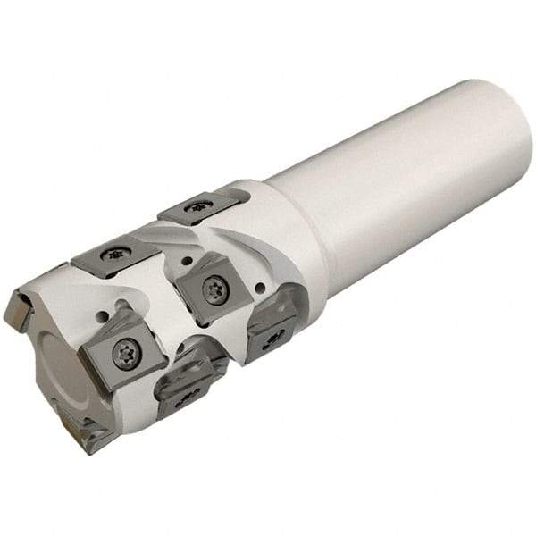 Iscar - 50mm Cut Diam, 47mm Max Depth of Cut, 40mm Shank Diam, 135mm OAL, Indexable Square Shoulder End Mill - T490 LN.T 1306 Inserts, Weldon Shank, 90° Lead Angle, Through Coolant, Series Helitang - Industrial Tool & Supply