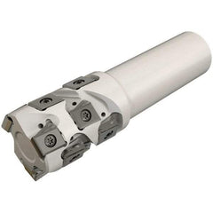 Iscar - 40mm Cut Diam, 48mm Max Depth of Cut, 32mm Shank Diam, 125mm OAL, Indexable Square Shoulder End Mill - T490 LN.T 1306 Inserts, Weldon Shank, 90° Lead Angle, Through Coolant, Series Helitang - Industrial Tool & Supply