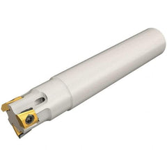 Iscar - 8mm Cut Diam, 5mm Max Depth of Cut, 8mm Shank Diam, 60mm OAL, Indexable Square Shoulder End Mill - T290 LN.T 0502 Inserts, Cylindrical Shank, 90° Lead Angle, Through Coolant, Series SumoMill - Industrial Tool & Supply