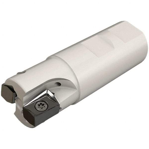 Iscar - 50mm Cut Diam, 16.3mm Max Depth of Cut, 32mm Shank Diam, 120mm OAL, Indexable Square Shoulder Helical End Mill - H490 ANKX 17.. Inserts, Cylindrical Shank, 90° Lead Angle, Through Coolant, Series Helido - Industrial Tool & Supply