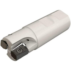 Iscar - 32mm Cut Diam, 16.3mm Max Depth of Cut, 32mm Shank Diam, 130mm OAL, Indexable Square Shoulder Helical End Mill - H490 ANKX 17.. Inserts, Cylindrical Shank, 90° Lead Angle, Through Coolant, Series Helido - Industrial Tool & Supply