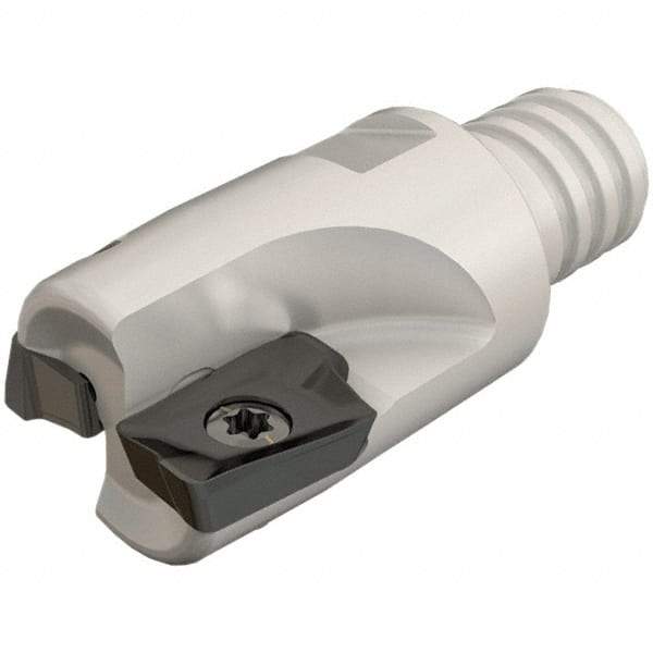 Iscar - 20mm Cut Diam, 10mm Max Depth of Cut, 24.6mm OAL, Indexable Square Shoulder End Mill - HM90 AP.. 1003.. Inserts, T12 Modular Connection, 90° Lead Angle, Series Heli2000, Multimaster - Industrial Tool & Supply
