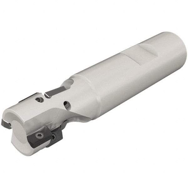 Iscar - 1-1/4" Cut Diam, 1.4" Max Depth of Cut, 1-1/4" Shank Diam, 4.3" OAL, Indexable Square Shoulder End Mill - HP ANK-07.. Inserts, Weldon Shank, 90° Lead Angle, Series Heliplus - Industrial Tool & Supply