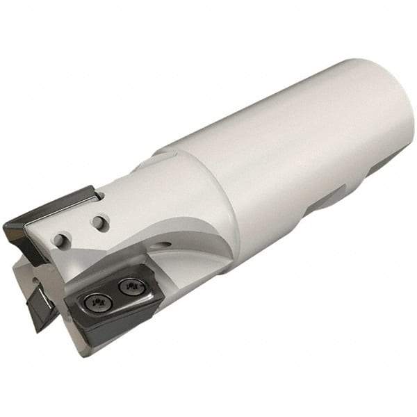 Iscar - 25mm Cut Diam, 18mm Max Depth of Cut, 25mm Shank Diam, 100mm OAL, Indexable Square Shoulder End Mill - HP AD.. 1906.. Inserts, Weldon Shank, 90° Lead Angle, Through Coolant, Series Heliplus - Industrial Tool & Supply