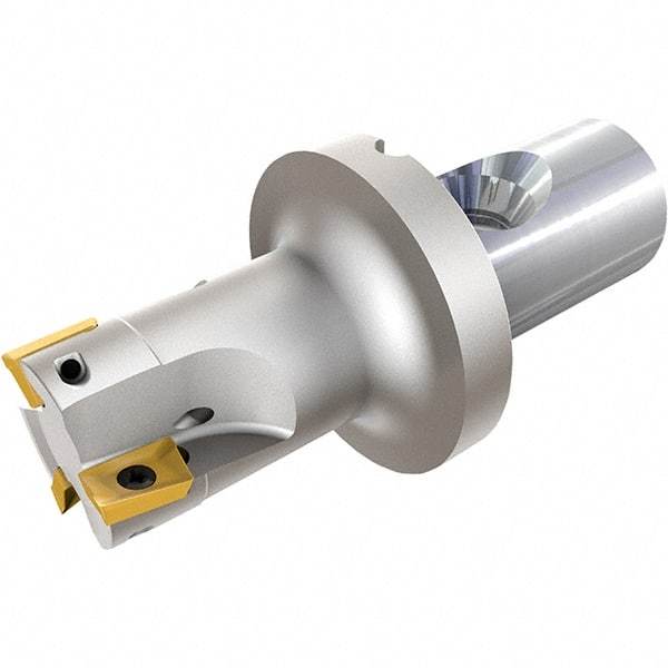 Iscar - 1" Cut Diam, 0.56" Max Depth of Cut, 1.89" OAL, Indexable Square Shoulder End Mill - HM90 ADKT 1505.. Inserts, CF4 Modular Connection, 90° Lead Angle, Through Coolant, Series ClickFit, Heli2000 - Industrial Tool & Supply