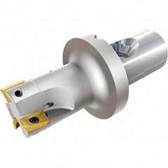 Iscar - 1" Cut Diam, 0.56" Max Depth of Cut, 1.89" OAL, Indexable Square Shoulder End Mill - HM90 ADKT 1505.. Inserts, CF4 Modular Connection, 90° Lead Angle, Through Coolant, Series ClickFit, Heli2000 - Industrial Tool & Supply