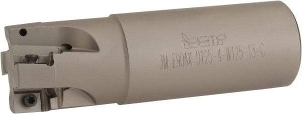 Iscar - 1-1/4" Cut Diam, 1/2" Max Depth of Cut, 1-1/4" Shank Diam, 4" OAL, Indexable Square Shoulder End Mill - 3M AXKT 1304.../2006... Inserts, Weldon Shank, 90° Lead Angle, Through Coolant, Series Mill2000 - Industrial Tool & Supply