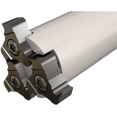 Iscar - Shank Connection, 40mm Cutter Diam, 4 Tooth Indexable Slotting Cutter - 0.984" Shank Diam, TRIB Toolholder, TRI Insert, Right Hand Cutting Direction - Industrial Tool & Supply