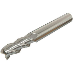 Iscar - 16mm, 25mm LOC, 16mm Shank Diam, 75mm OAL, 3 Flute, Solid Carbide Square End Mill - Single End, TiAlN Finish, Spiral Flute, 45° Helix, Centercutting, Right Hand Cut, Right Hand Flute - Industrial Tool & Supply