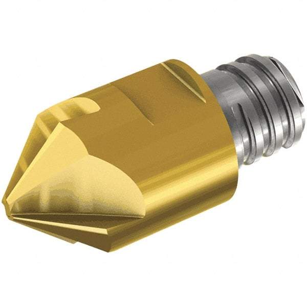 Iscar - MM ECF Grade IC908 Carbide Chamfer Milling Tip Insert - TiAlN Finish, 4 Flutes, 10mm Cutting Diam, 7.3mm Depth of Cut - Industrial Tool & Supply