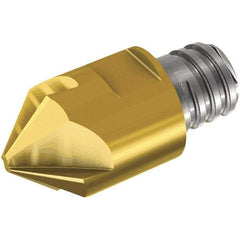Iscar - MM ECF Grade IC908 Carbide Chamfer Milling Tip Insert - TiAlN Finish, 4 Flutes, 10mm Cutting Diam, 7.3mm Depth of Cut - Industrial Tool & Supply